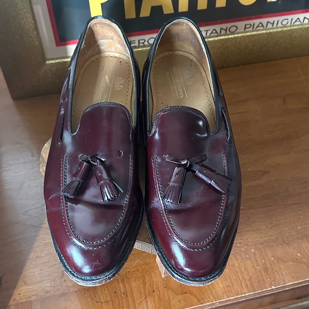 Johnston & Murphy Aristocraft 10.5 E Tassel Mahogany Penny Loafers